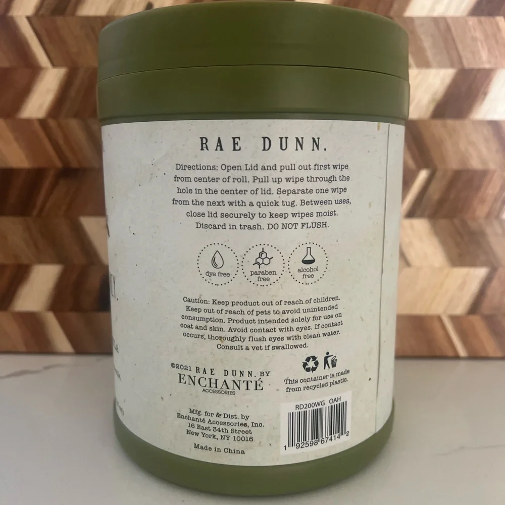NWT Rae Dunn Oatmeal Honey Pet Wipes 200 count